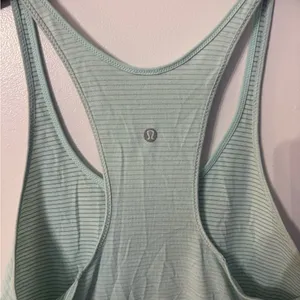 Lululemon 105 F Singlet Tank Top Teal Blue Luon Silverescent Racerback Loose thumbnail 4