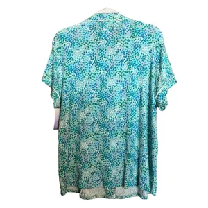 Stars Above Pajama Top Womens Extra Large XL Multicolor Print Button Blouse thumbnail 5