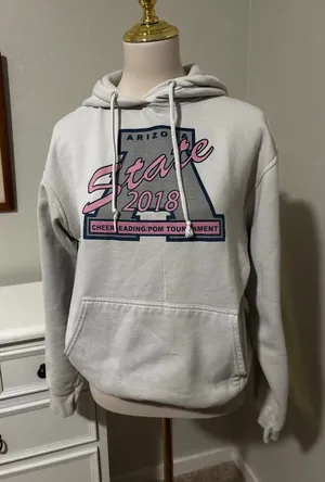 Arizona State‎ 2018 Cheerleading Pom Tournament Hoodie Gray Pink Sweatshirt thumbnail 1