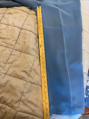 Valerie Stevens 100% Silk Pants Blue Wide Leg High Rise Pleated Vintage petite 6 thumbnail 5
