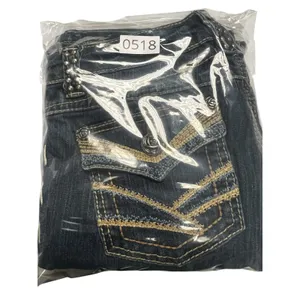 Adiktd Womens Flare Jeans 4 W28 Dark Wash Rhinestone Embellished Y2K Western thumbnail 7
