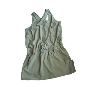 Patagonia Olive Green Drawstring Waist Dress – Size S thumbnail 3