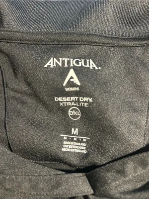Antigua Womens Desert Dry Xtra Lite Black Sleeveless Golf Polo Shirt Size Medium thumbnail 3