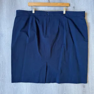 J.Crew No. 2 Pencil Skirt Navy Blue Stretch Cotton Blend Size 22 G0823 thumbnail 10