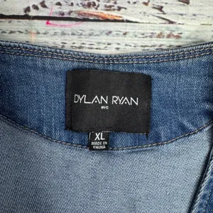 Dylan Ryan NYC Women’s Denim Button Front Vest XL – Blue Stretch Jean Waistcoatx thumbnail 2