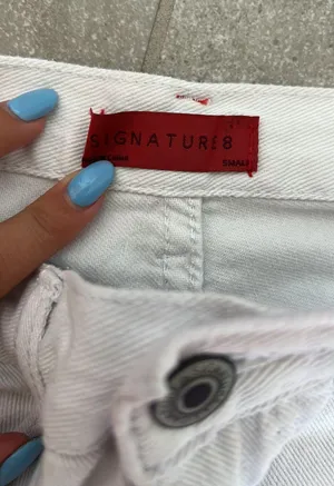 Signature 8 White Jean Shorts thumbnail 4