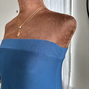 Vintage Y2K Double Take Strapless Dress Small Blue Flowy Summer Soft Romantic thumbnail 10