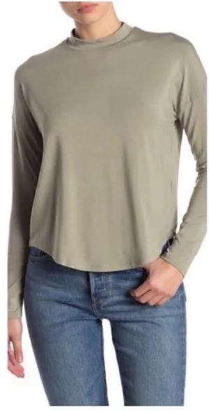 Madewell Tatiana Mock Neck Long Sleeve Top Size Medium thumbnail 1