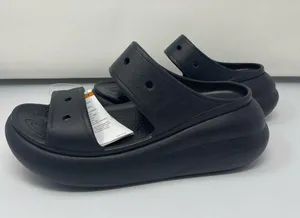 New Crocs Classic Crush Sandal Black High Heel - LIMITED EDITION NWT Size W9 M7 thumbnail 2