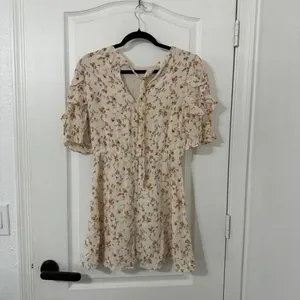 Reformation Malachi Dress Mini Ruffle Mini Dress Size 6 thumbnail 9