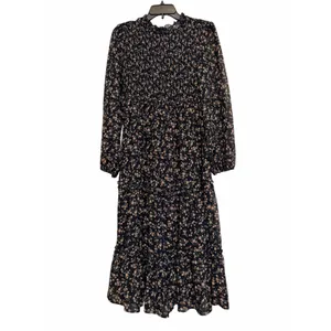 Petal + Pup Edwina Smocked Navy Tiered Smocked Floral Dress - Size S thumbnail 3