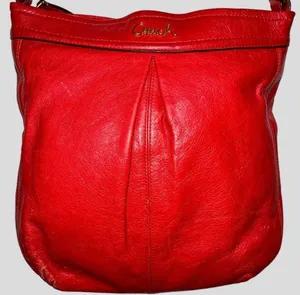 Coach Red Leather Shoulder Bag thumbnail 8