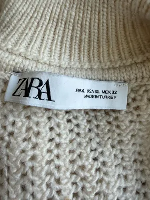 ZARA Cream Collared Sweater Size XL Womens thumbnail 6