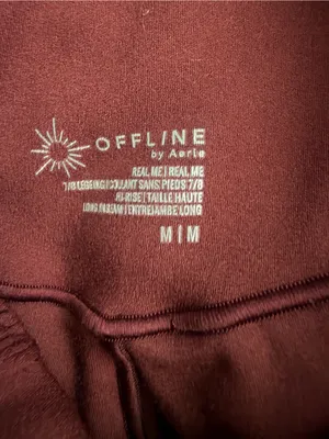 Offline x Aerie Real Me 7/8 Smocked High Rise Long Inseam Leggings Medium thumbnail 4