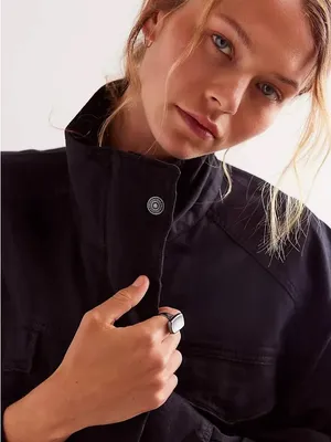 Free People We The Free Arya Utility Jacket Black Small NWOT thumbnail 3