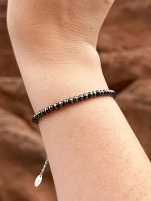 Handmade 4mm Brushed Steel Western Pearl Bracelet thumbnail 1