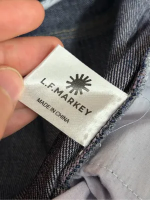 L.F. Markey indie women’s button fly y2k 2010s Blue Wide-Leg Crop Jeans size 31 thumbnail 10