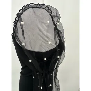 Thirty/Thirty‎ Mini Dress M Black Sheer Pearl Bodycon Party Cocktail Romantic thumbnail 9