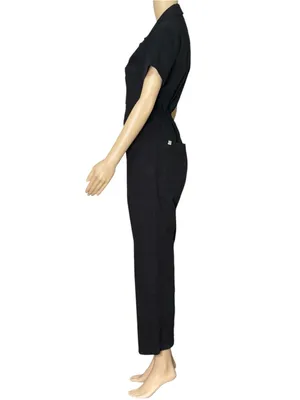 BIG BUD PRESS Short Sleeve Jumpsuit, Basic Black, XS Black thumbnail 5