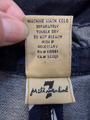 7 For All Mankind Dark Blue Denim Ruffle Button Front Sleeveless Jean Dress thumbnail 5