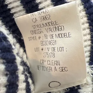 Theory Onissa Striped 100% Cotton Ribbed Mini Dress Small Navy White Coastal EUC thumbnail 10