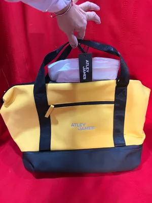 Atley James Yellow / Black Tote Bag - 20" x 14" 6" - NEW thumbnail 2