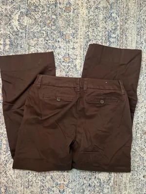Cherokee Brown Cotton Spandex Hand Stitch Technology Trousers Size 4 thumbnail 3