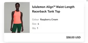 Lululemon Align Racerback Tank Waist-Length thumbnail 4