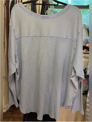 NWT Free People FP One Blake Thermal - cornflower blue - Small thumbnail 10