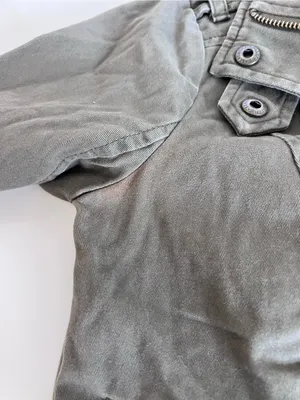 Abercrombie & Fitch Women Y2K Olive‎ Green Utility Jacket Flap Pockets Military thumbnail 8