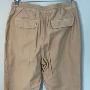 J.Crew Women’s Size Medium Tie-waist Camp Pant Beachwood Beige Pull On Ankle Tro thumbnail 4