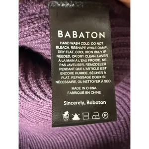 Babaton Purple Ribbed Knit Mock Neck Long Sleeve Sweater Top Plum Womens thumbnail 5