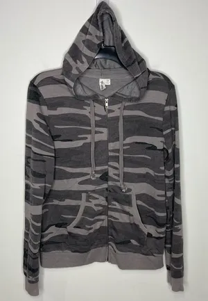 Others Follow‎ gray camouflage full zip jacket size medium thumbnail 1