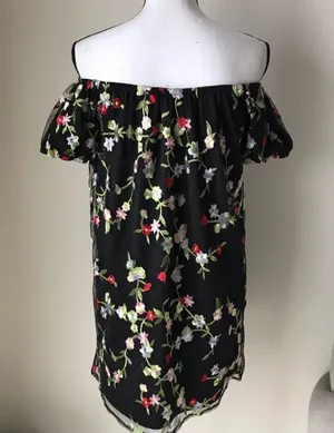 Urban Outfitters Embroidered Floral Mini Dress thumbnail 7