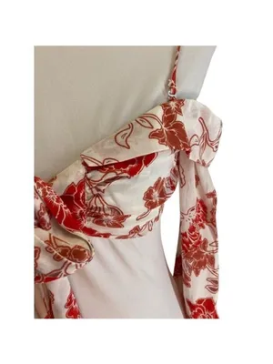 Ale by Alessandra Roshina Crop Top Red Size XS Revolve Floral Boho Festival Cute thumbnail 6