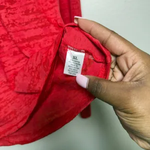 Splash y2k Women‎ Cyber Grunge Sheer Top XL Red Mall Goth V-Neck thumbnail 10