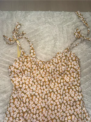 Princess Polly Yellow Floral Tie-Strap Mini Dress thumbnail 2