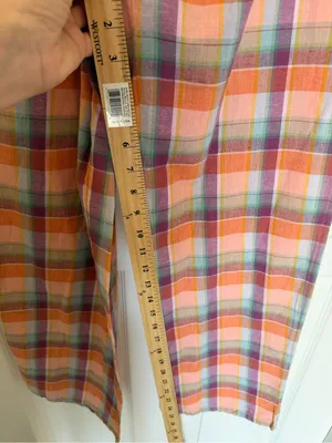 Billabong x The Salty Blonde Break Point Cropped Linen Blend Plaid Pants 25 thumbnail 6