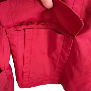 Alfani Red Nylon Cotton Collared Snap Up Lined Spring‎ Fall Jacket Size L thumbnail 3