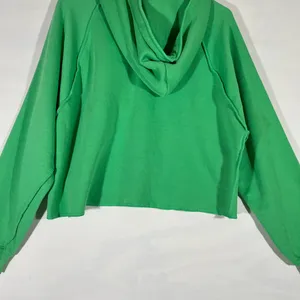 Green Cropped New York Hoodie Oversized Women Sz 8 By Relaxx‎ New thumbnail 3