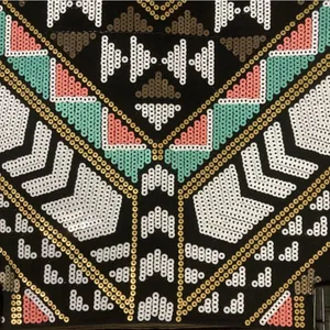 Express Sequin Mini Skirt Geometric Aztec Tribal Pattern Embellished Party Small thumbnail 3