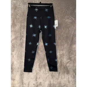 Beyond Yoga High Waisted Leggings FK3243 Foil Snowflake SMALL NEW 774 thumbnail 3