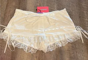 Edikted White Lacey shorts thumbnail 1
