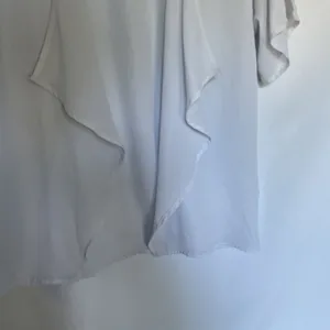 Sheer short sleeved white women's size medium cardigan style top casual light thumbnail 4