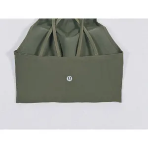 Lululemon Like a Cloud High Neck Longline Sports Bra Size 2 Green Gym Workout thumbnail 7