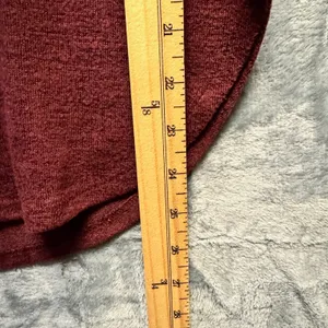 1961 | Abercrombie & Fitch Scoop Neck Long‎ Sleeve Top Burgundy Womens XS thumbnail 4