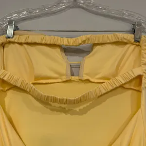 Yellow Strapless Mini Dress Size M thumbnail 4