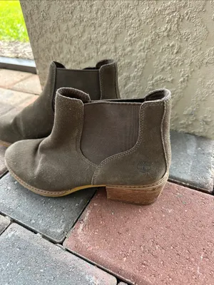 Timberland Suede Chelsea Booties - Olive Brown thumbnail 2