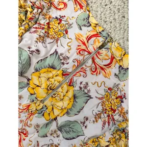 Free People Yara Floral Mini Dress Yellow Ivory Flutter Sleeve Boho thumbnail 8