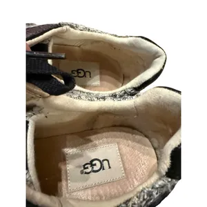 UGG Deaven‎ Woven Leather Sneakers Women's Size 8.5 Black Gray Casual Comfort thumbnail 10